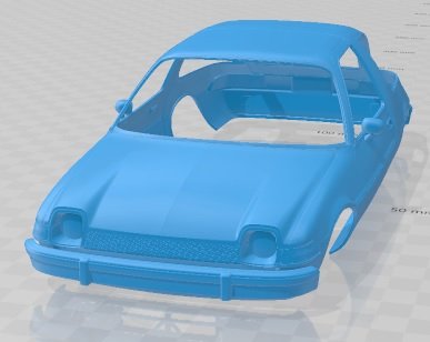 AMC Pacer X 1977 Printable Body Car 3D Print Model .c4d .max .obj .3ds .fbx .stl .blend 