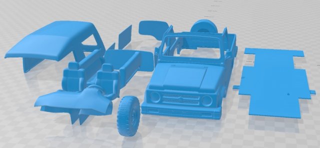 Suzuki Gypsy 2016 Printable Car 3D-printmodel .c4d .max .obj .3ds .fbx .stl .blend 