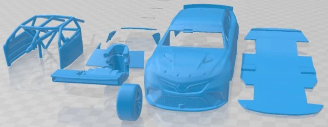 Toyota Camry Nascar Nextgen 2022 Printable Car 3D Print Model .c4d .max .obj .3ds .fbx .stl .blend 