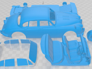 Jaguar MK2 1965 Printable Car Modelo de Impressão 3D