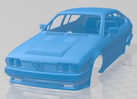 Alfa Romeo GTV6 Tuned Printable Body Car 3D Принт Модель .c4d .max .obj .3ds .fbx .stl .blend 