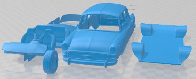 Skoda 1000 MB 1964 Printable Car 3D Print Model .c4d .max .obj .3ds .fbx .stl .blend 