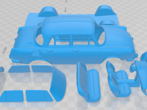 Skoda 1000 MB 1964 Printable Car 3D Print Model