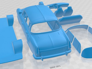 Skoda 1000 MB 1964 Printable Car 3D Print Model