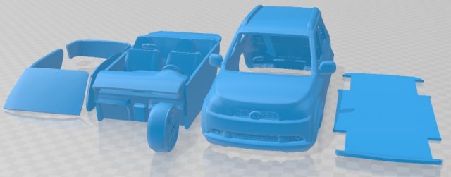 Toyota Rush 2006 Printable Car Modello di stampa 3D .c4d .max .obj .3ds .fbx .stl .blend 