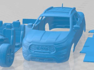 램 1000 크루 캡 빅 혼 2021 인쇄 가능한 자동차 3D 프린트 모델