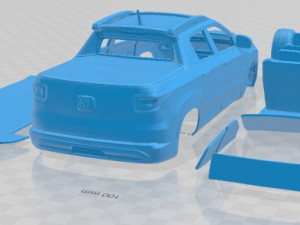Ram 1000 Crew Cab Big Horn 2021 Printable Car 3Dプリントモデル