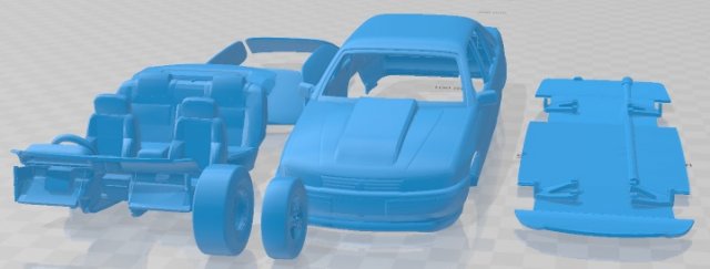Holden VN SS Compss Printable Car Model do druku 3D .c4d .max .obj .3ds .fbx .stl .blend 