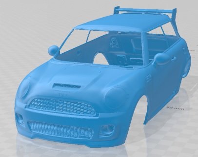 Cooper Cup UK Printable Body Car 3D 프린트 모델 .c4d .max .obj .3ds .fbx .stl .blend 