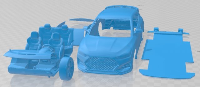 Hyundai Veloster N Printable Car 3D प्रिंट मॉडल .c4d .max .obj .3ds .fbx .stl .blend 