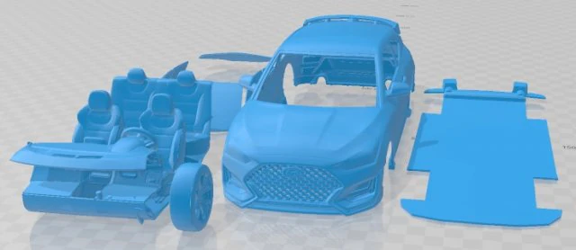 Hyundai Veloster N Printable Car 3D Print Model .c4d .max .obj .3ds .fbx .stl .blend 