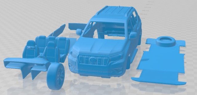 Toyota Land Cruiser 2021 Printable Car Modelo de impresión 3D .c4d .max .obj .3ds .fbx .stl .blend 