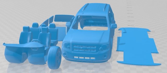 Escape 2015 Printable Car Modelo de Impressão 3D .c4d .max .obj .3ds .fbx .stl .blend 
