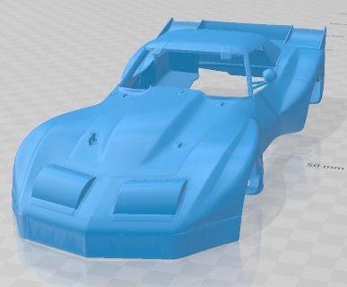 Chevrolet Corvette 76 Greenwood Printable Body Car 3D Принт Модель .c4d .max .obj .3ds .fbx .stl .blend 