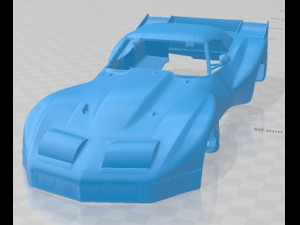 Chevrolet Corvette 76 Greenwood Printable Body Car Modelo de Impressão 3D