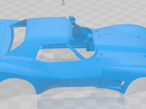 Chevrolet Corvette 76 Greenwood Printable Body Car 3D Принт Модель