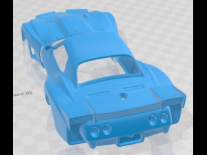 Chevrolet Corvette 76 Greenwood Printable Body Car 3D Принт Модель