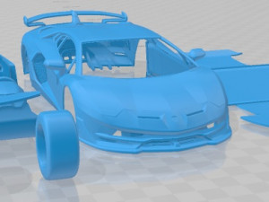 Aventador SVJ 2019 Printable Car 3D Baskı Modeli