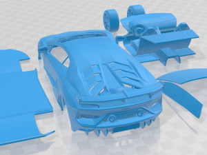 Aventador SVJ 2019 Printable Car 3D Baskı Modeli