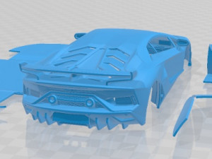 Aventador SVJ 2019 Printable Car 3D Baskı Modeli