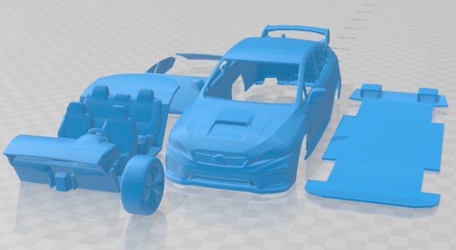 Subaru WRX STI s209 2019 Printable Car 3D Print Model .c4d .max .obj .3ds .fbx .stl .blend