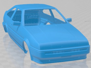 Toyota AE86 Levin 1983 Printable Body Car 3D प्रिंट मॉडल