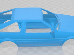 Toyota AE86 Levin 1983 Printable Body Car 3D प्रिंट मॉडल