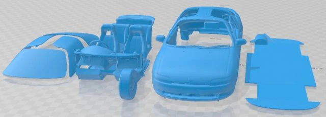 Toyota Sera 1990 Printable Car 3D Print Model .c4d .max .obj .3ds .fbx .stl .blend 