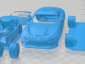 Dodge Viper GTS 2013 Printable Car 3Dプリントモデル