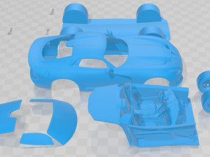 Dodge Viper GTS 2013 Printable Car 3D 프린트 모델