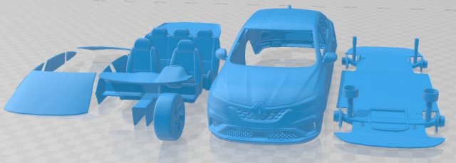 Renault Arkana RS Line 2022 Printable Car 3D Baskı Modeli .c4d .max .obj .3ds .fbx .stl .blend 
