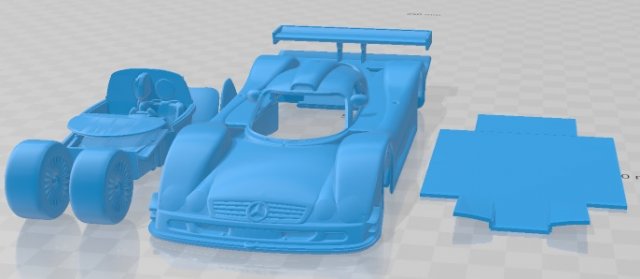 Mercedes Benz CLR 1999 Printable Car 3D Print Model .c4d .max .obj .3ds .fbx .stl .blend 