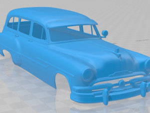 Pontiac Chieftain Deluxe Station Wagon 1953 Printable Body Car Modello di stampa 3D