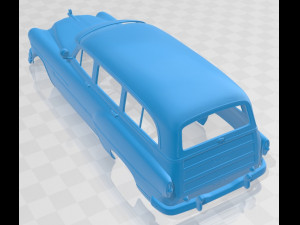 Pontiac Chieftain Deluxe Station Wagon 1953 Printable Body Car Modello di stampa 3D