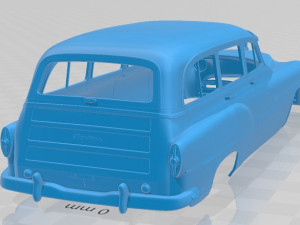 Pontiac Chieftain Deluxe Station Wagon 1953 Printable Body Car Modello di stampa 3D
