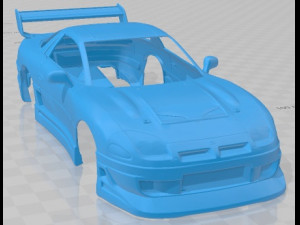 Mitsubishi GTO 1991 Race Printable Body Car 3D 프린트 모델