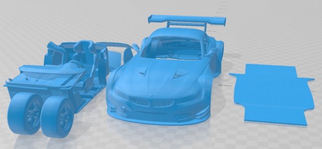 Z4 GT3 Printable Car 3D Принт Модель .c4d .max .obj .3ds .fbx .stl .blend 