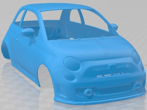 Fiat 500 Abarth Printable Body Car Model Cetak 3D