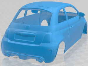 Fiat 500 Abarth Printable Body Car Model Cetak 3D