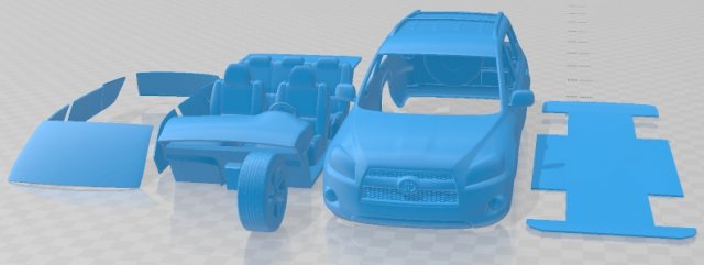 Toyota RAV4 2010 Limited Printable Car Modelo de impresión 3D .c4d .max .obj .3ds .fbx .stl .blend 