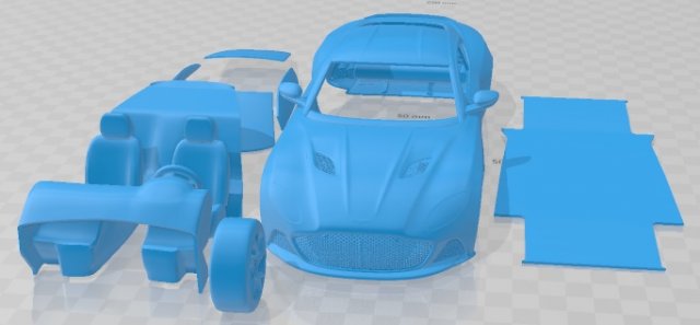Aston Martin DBS Superleggera 2019 Printable Car 3D Принт Модель .c4d .max .obj .3ds .fbx .stl .blend 