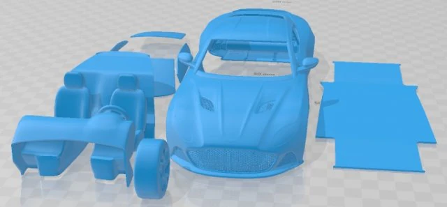 Aston Martin DBS Superleggera 2019 Printable Car 3D Print Model .c4d .max .obj .3ds .fbx .stl .blend 