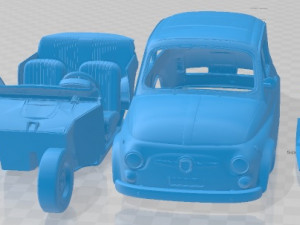 Fiat 595 Abarth SS 1970 Printable Car 3D Print Model