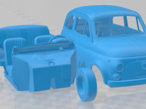 Fiat 595 Abarth SS 1970 Printable Car 3D Print Model