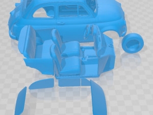 Fiat 595 Abarth SS 1970 Printable Car 3D Print Model