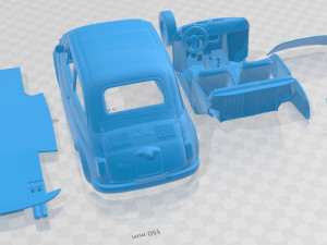 Fiat 595 Abarth SS 1970 Printable Car 3D Print Model