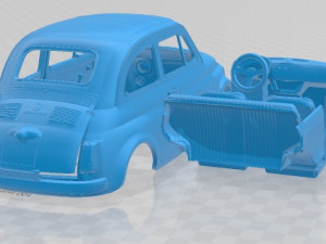 Fiat 595 Abarth SS 1970 Printable Car 3D Print Model
