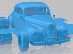 Coupe 1940 Printable Car 3D Baskı Modeli