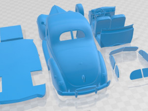 Coupe 1940 Printable Car 3D Baskı Modeli