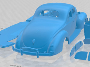 Coupe 1940 Printable Car 3D Baskı Modeli